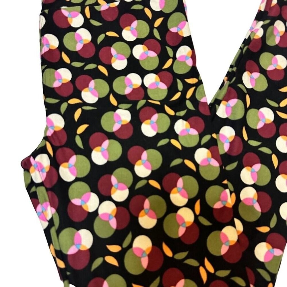 LuLaRoe Solid Black Background Round Circles Patt… - image 2